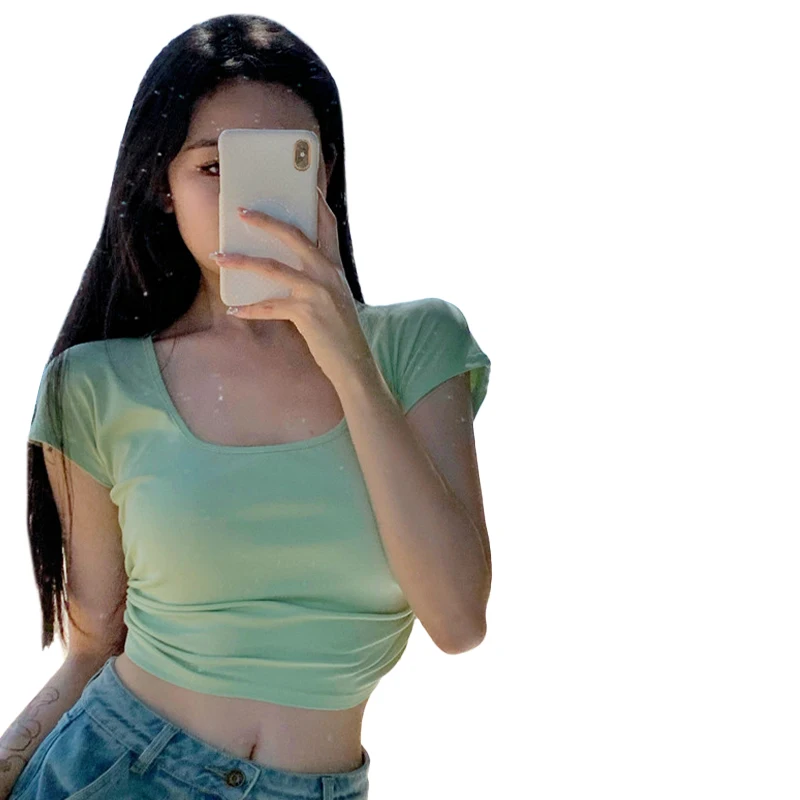 

Женская футболка с открытыми плечами и открытой спиной, синяя