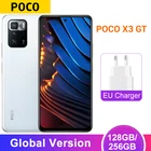 В наличии Глобальная версия POCO X3 GT 5G Мобильный телефон 128 ГБ  256 ГБ MTK Dimensity 1100 Octa Core 64MP Камера 5000 мАч Аккумулятор 120 Гц NFC