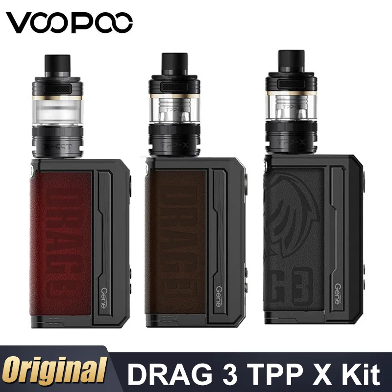 Оригинальный VOOPOO Drag 3 TPP X набор 177 Вт 5 мл Pod бак подходит для PNP Dual 18650 Batttery |