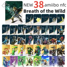 38pcs Zelda Amiibo The Legend of Zelda:Tears of The Kingdo Zelda  Ghost God Sword Equipment Crossover Card Switch NFC Game Chip