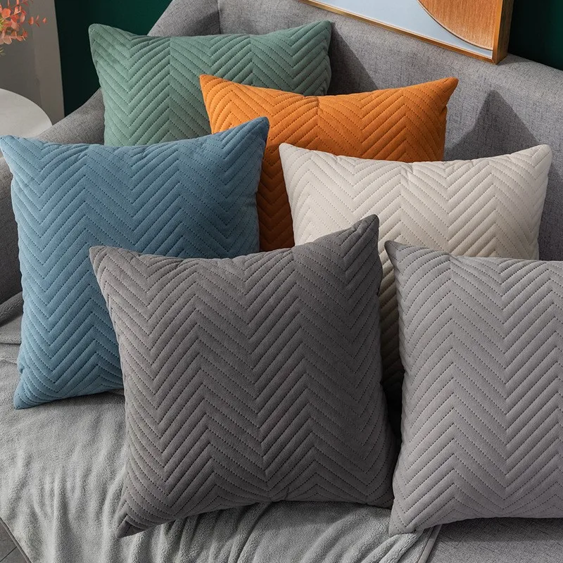 

Plush Cushion Cover 45x45cm Velvet Cushion Covers For Living Room Bedroom Decoration Simple Sofa Throw Pillowcase Without Core