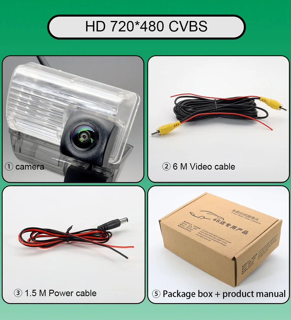 

Камера заднего вида «рыбий глаз» AHD 1080P 170 ° для Toyota Auris MK1 E150 2006 2007 2008 2009 2010 2011 2012 HD с ночным видением