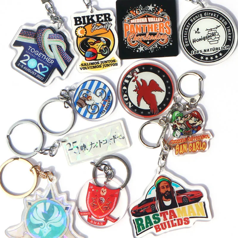 Персонализированный акриловый брелок для ключей креативный граффити с буквами