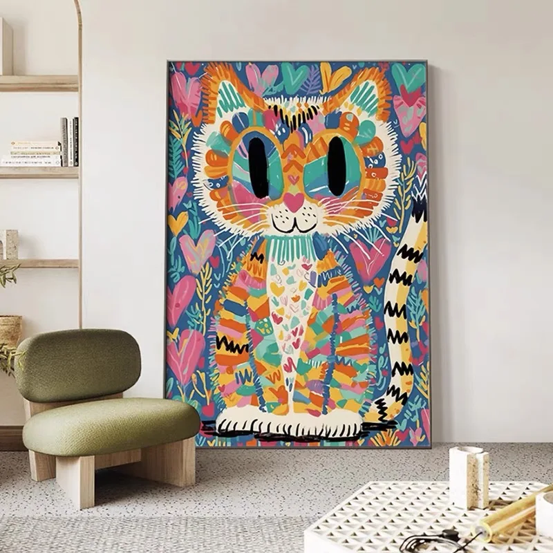 Алмазная картина полная вода алмазный допамин кошка нарисованная вручную маслом