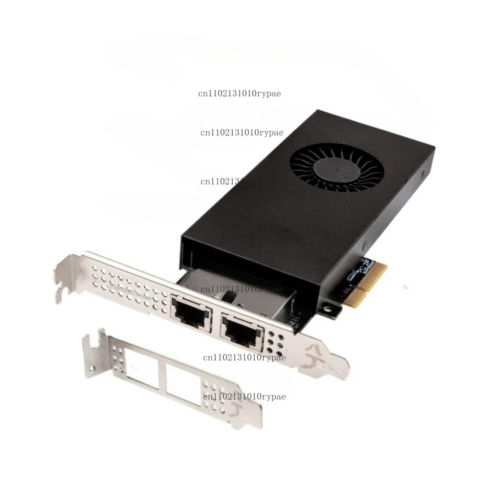 Фото Гибридный адаптер PCIe с двумя слотами M.2 и двумя портами 10G Ethernet, два порта RJ45 10G. №1