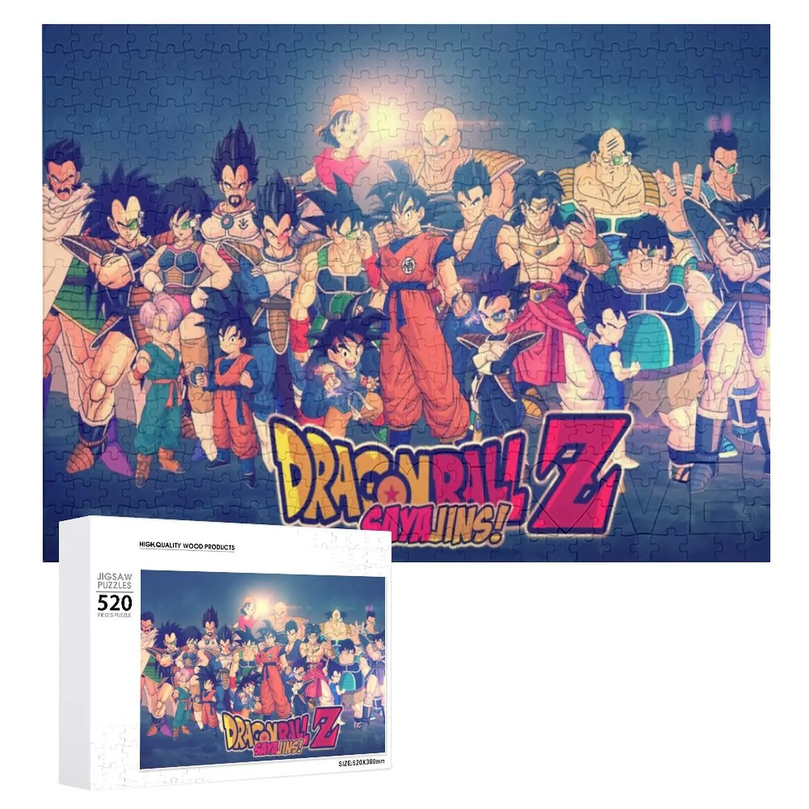 

Bandai Cartoon Dragon Ball z character puzzle 520 pieces of wooden puzzle fun family games for children and adult toys