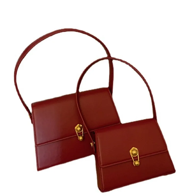 

2023 Red Favourite Bride's Trendy New Fashion Women's Bag Large Capacity Underarm Single Shoulder Crossbody discount handbags