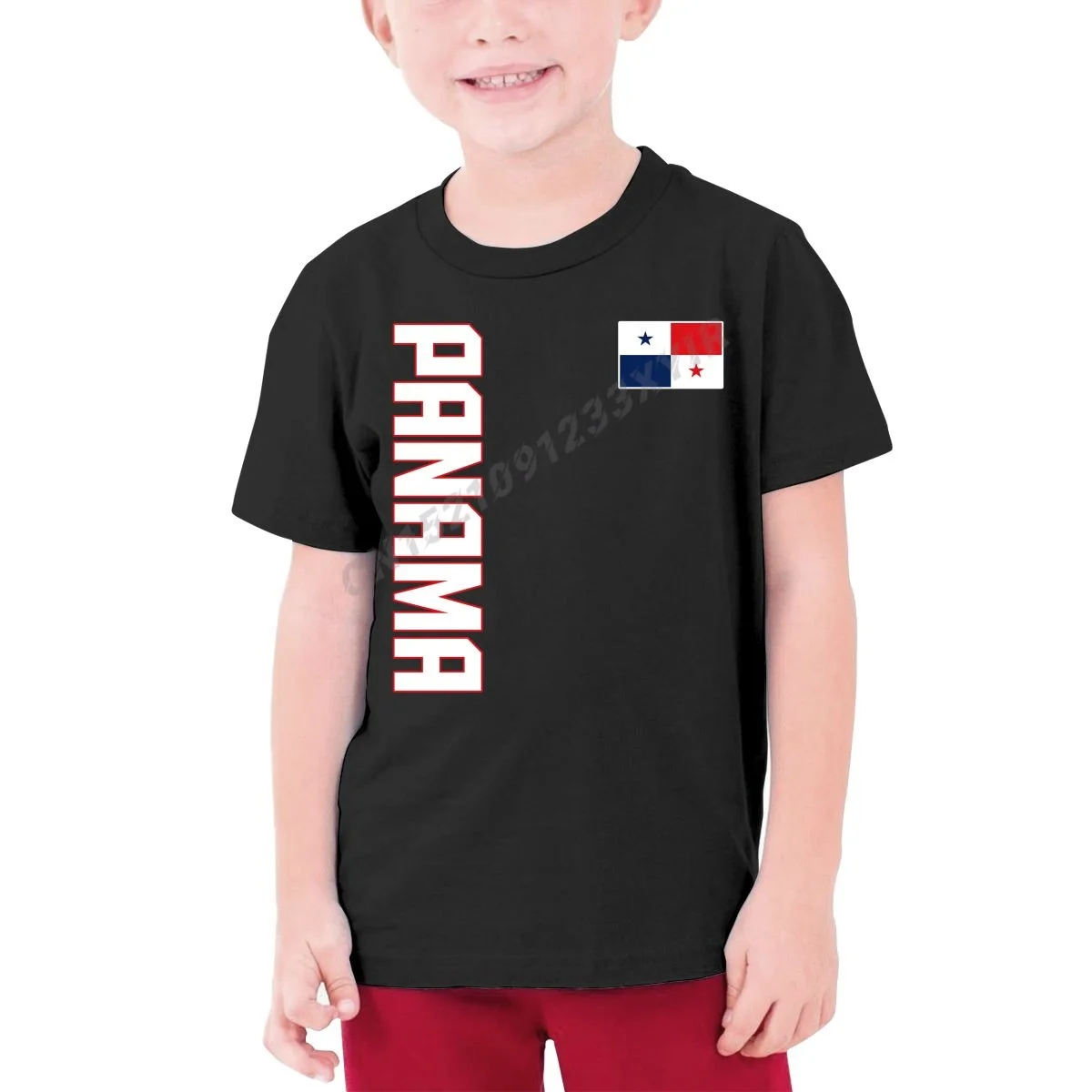 

Детская футболка с флагом Панамы (2), Детская футболка из 100% хлопка, Молодежная Футболка с круглым вырезом и короткими рукавами, одежда для де...