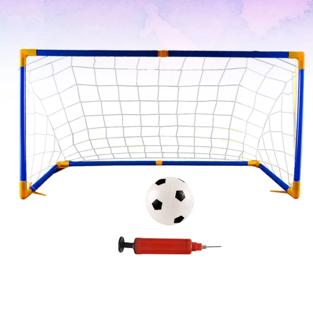 

Toddlers Football Goal Soccer Door Gate Post Set Portable Detachable Football Netting with Soccer and Pump for Inddor Outdoor