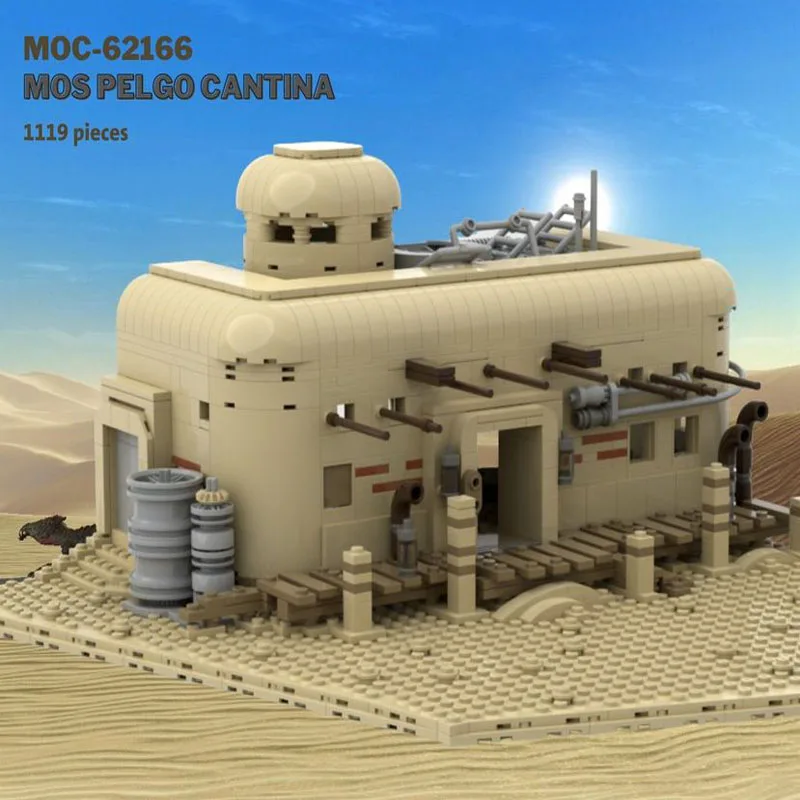 

2022 New Space Wars Blocks MOC-62166 Mos Pelgo Cantina Set Clone Wars Small particle Bricks Building Block Kit Kid Toys