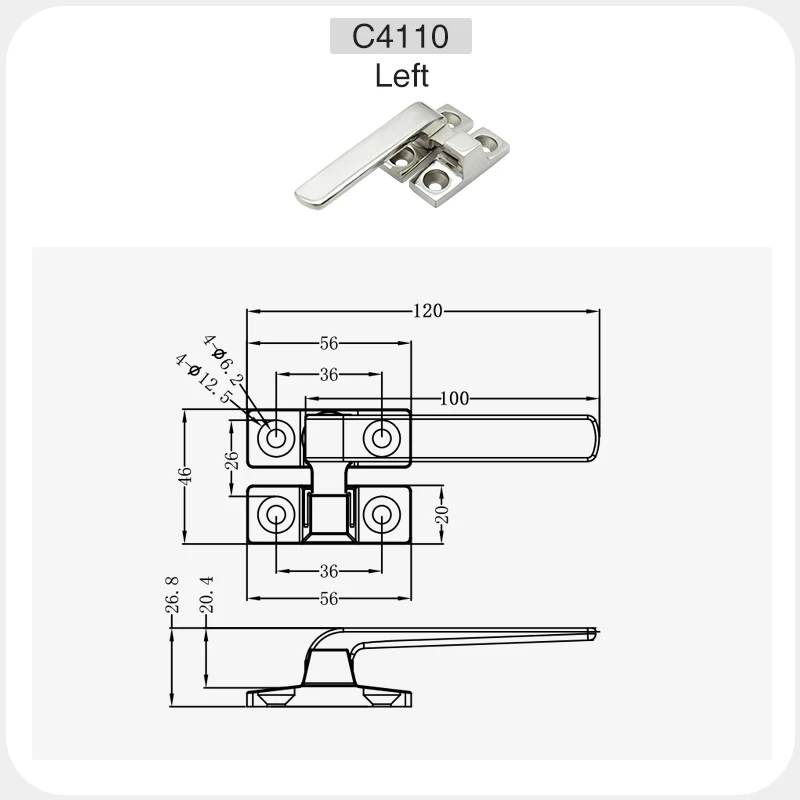 

Ручка из нержавеющей стали, звукоизоляционная дверь, кондиционер, новая энергия, поворотная герметичная ручка, замок, дверной замок контейнера