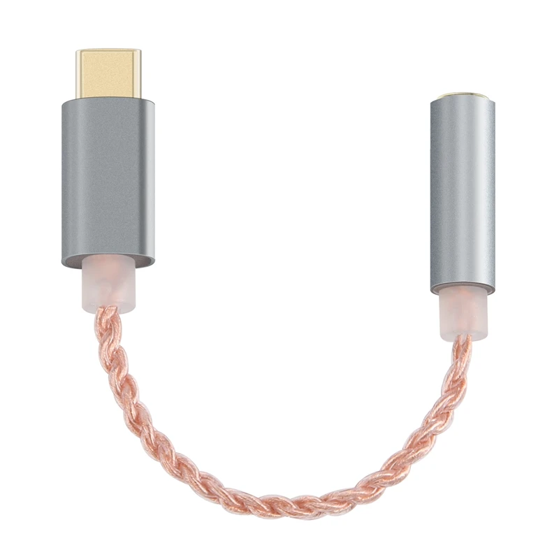 32-битный цифровой аудиоадаптер USB-C на 3 5 мм ЦАП чип ALC5686 позолоченный 1U без