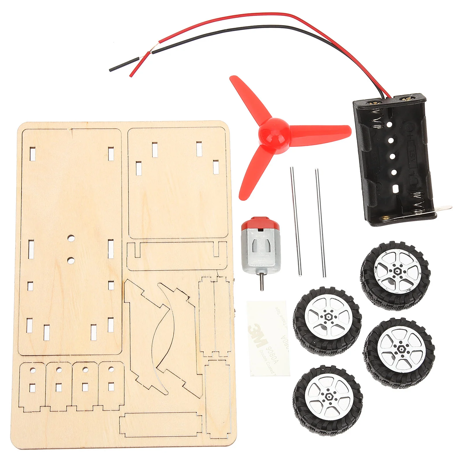 

Manual Car Assembly Materials Pupils Kids' Electric Vehicles Dynamo Generator Wood Educational Toy