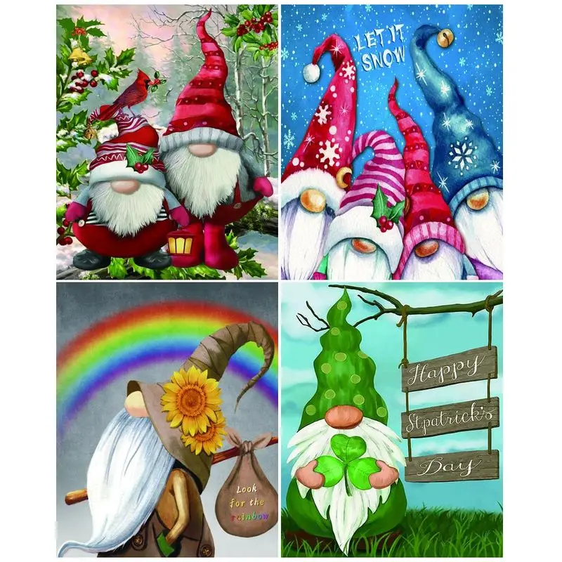 

GATYZTORY Diamond Embroidery Complete Kit Santa Claus 5d Diamond Art Painting Kits Mosaic Figure Picture Of Rhinestones Home D