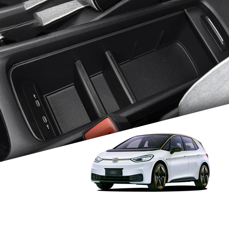 Фото Для Volkswagen VW ID.3 ID3 ID 3 Автомобильная Центральная консоль подлокотник коробка для хранения разделительный отсек разделительные аксессуары для Клэп №3