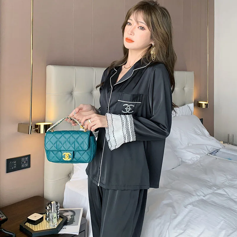 Пижамный комплект Daeyard Женский роскошная стильная одежда для сна кружевные брюки