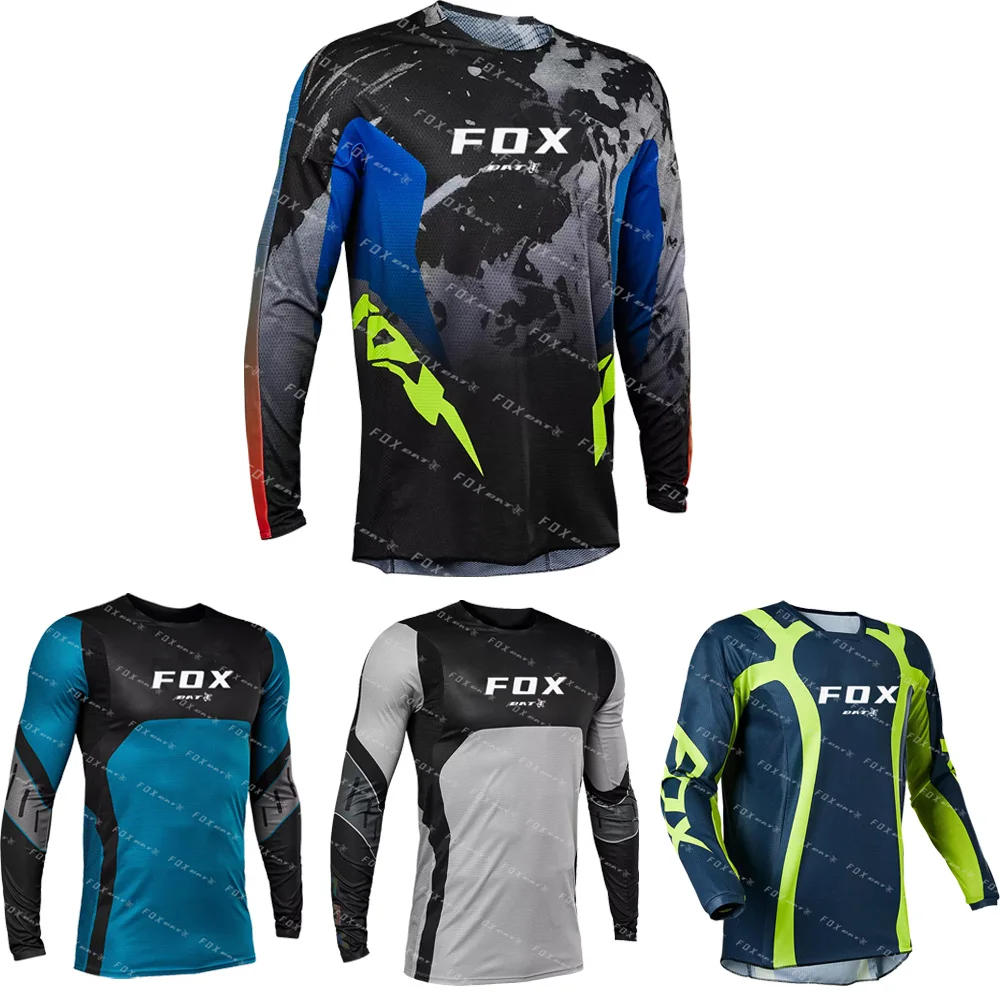 

BAT FOX Motorbike Downhill Jerseys For Mountain Biking Teams Cycling Jersey MTB T-Shirts Motocross Mountain Enduro Bike Clothing