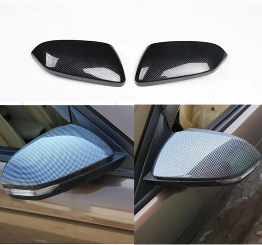 

2Pcs Fit For Ford ESCORT 2015-2017 Car Side Rearview Mirror Cover Trim Car Styling Sticker