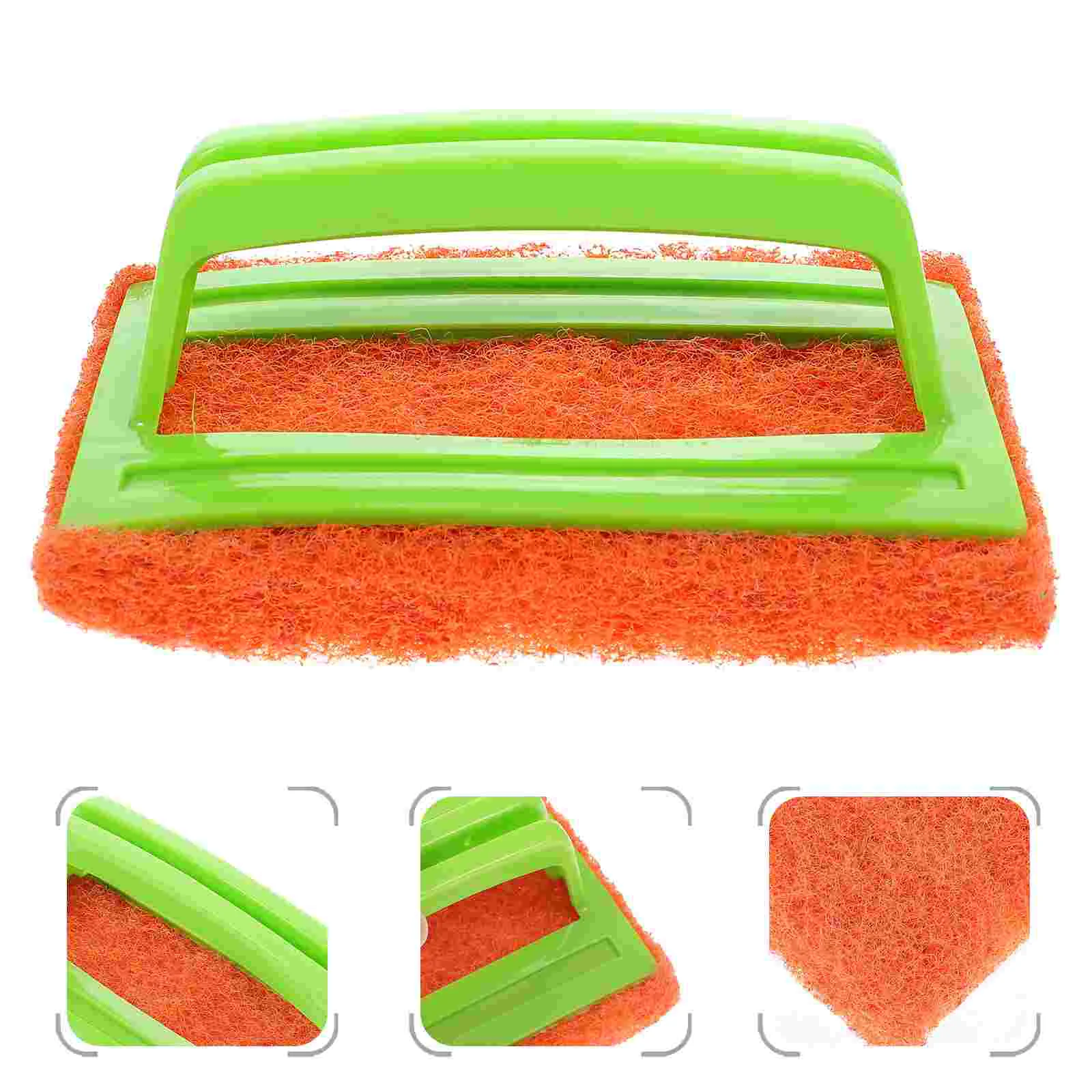 

1pc Handle Sponge Brush Household Countertop Kitchen Tile Scouring Pad