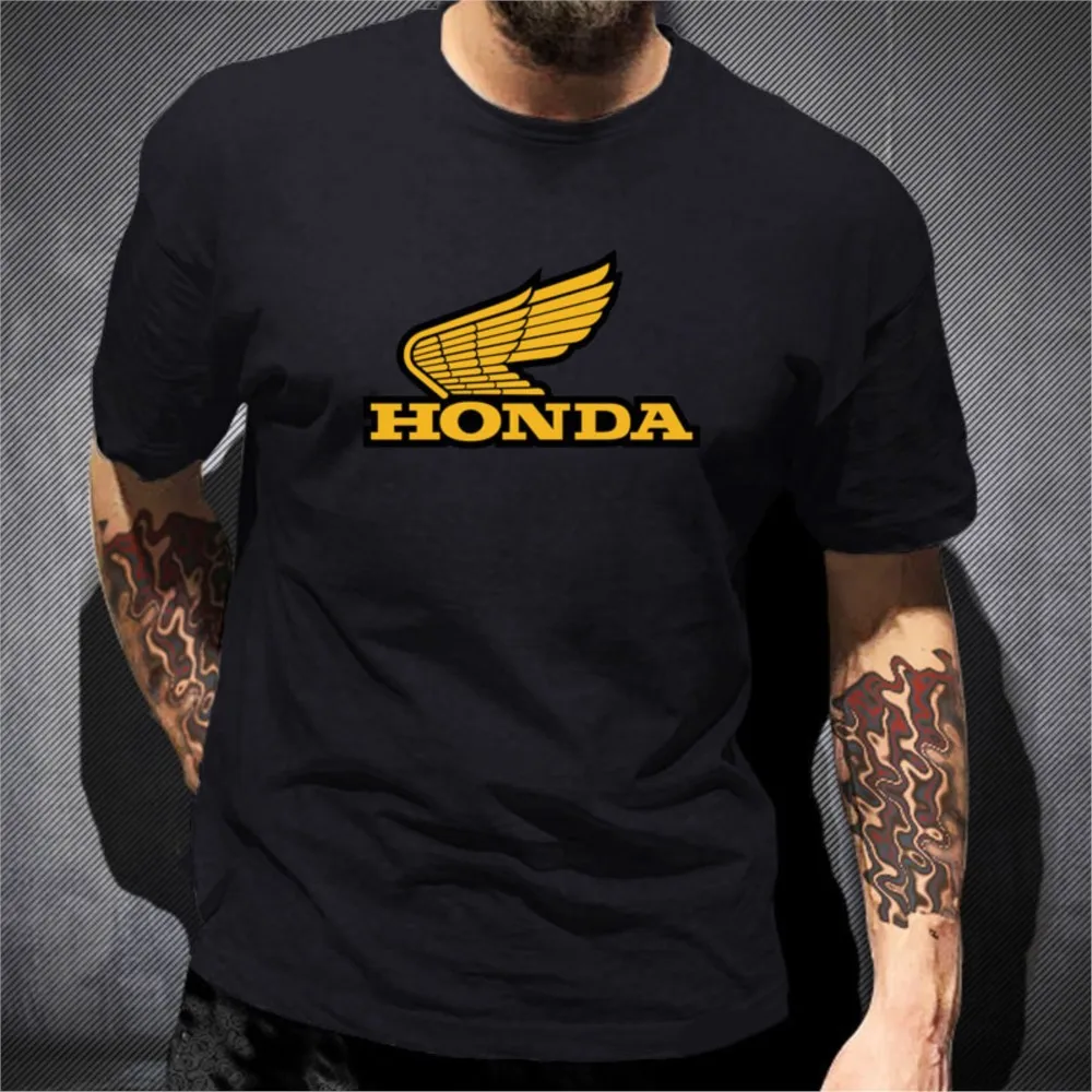 

Honda Car Logo Custom Round Neck Punk Comfortable Print Short Sleeve Tees Casual Tops Sweatshirts Leisure Oversized T-shirt