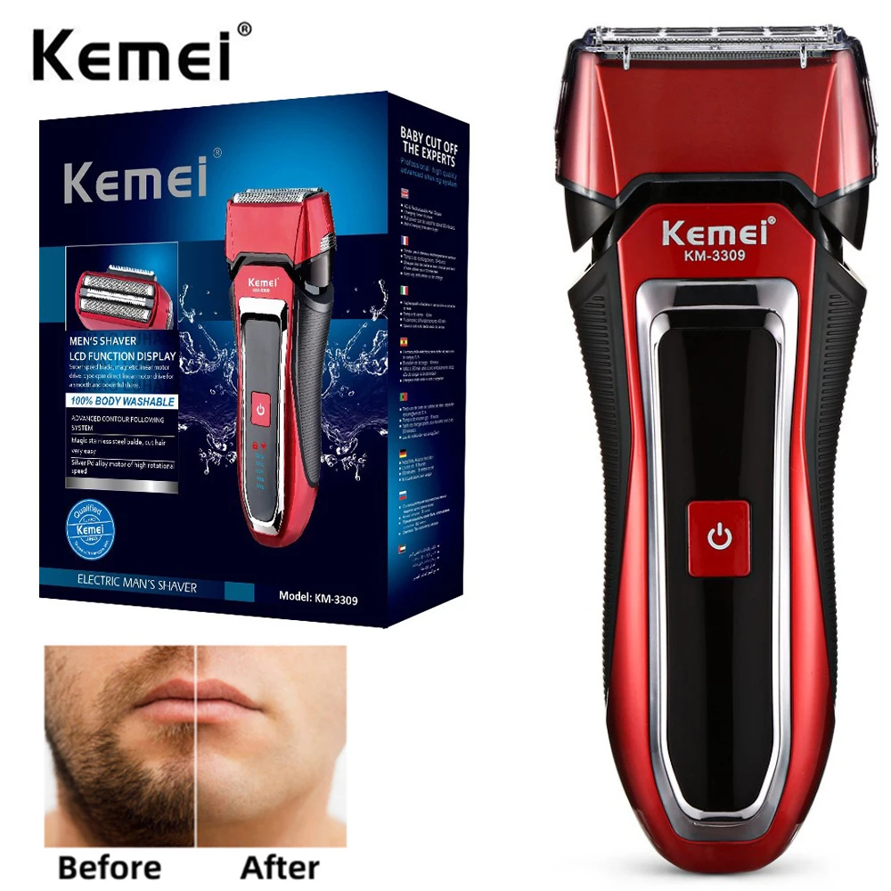 

Электробритва Kemei 45D для мытья бороды с возвратно-поступательным движением