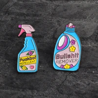 laundry detergent styling brooch detergent detergent cute styling brooch denim collar badge lapel pin