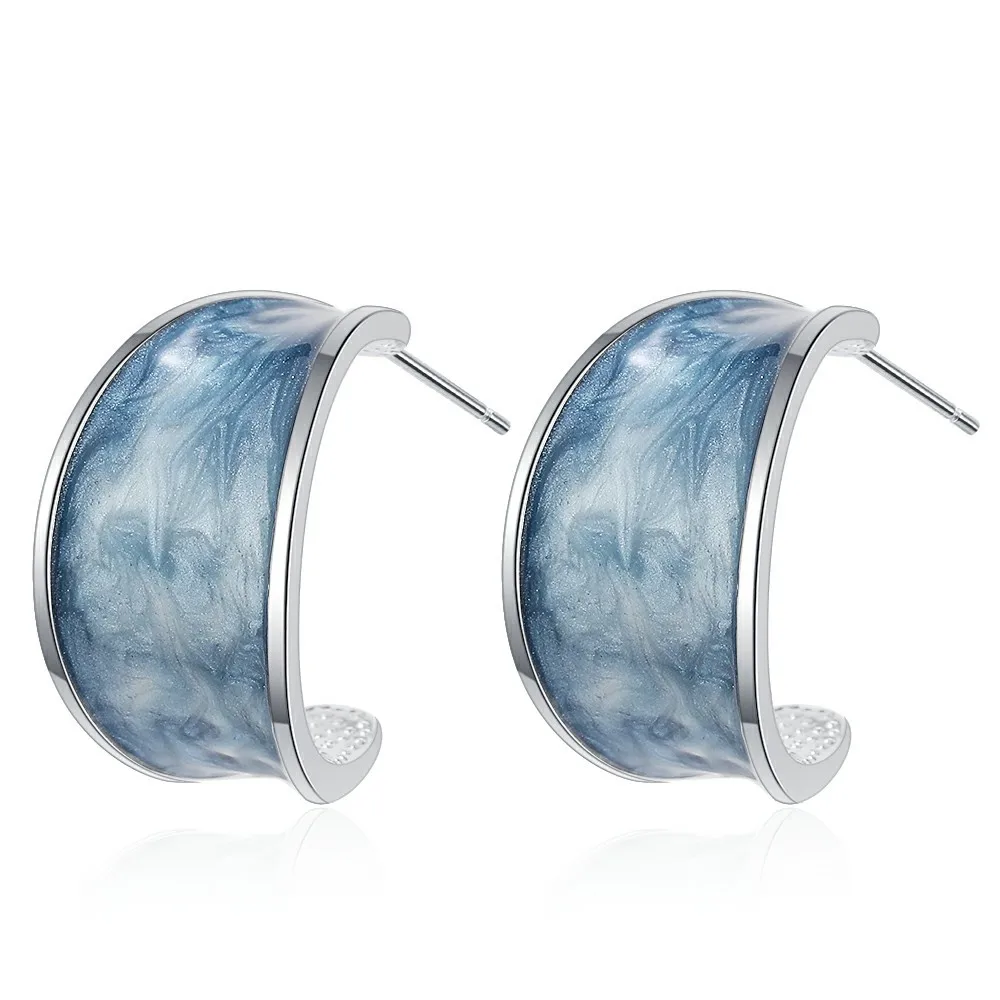 

Wholesale Vintage Blue Earrings Temperament Hopp Earrings Women