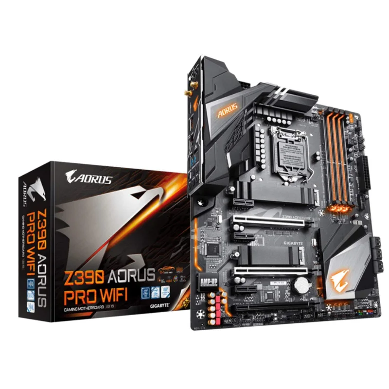 LGA 1151 Gigabyte Z390 AORUS PRO Материнская плата с WiFi Intel Core i9 i7 i5 i3 DDR4 64 Гб оверлочный