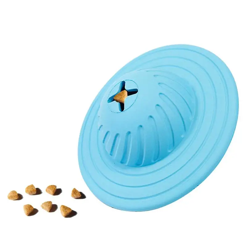 Dog Feeder Leakage Toy Flying Balls Pet Food Dry Storage Dispensing Puzzle Toy Dog UFO Flying Disk IQ Improving Treat Ball Toy