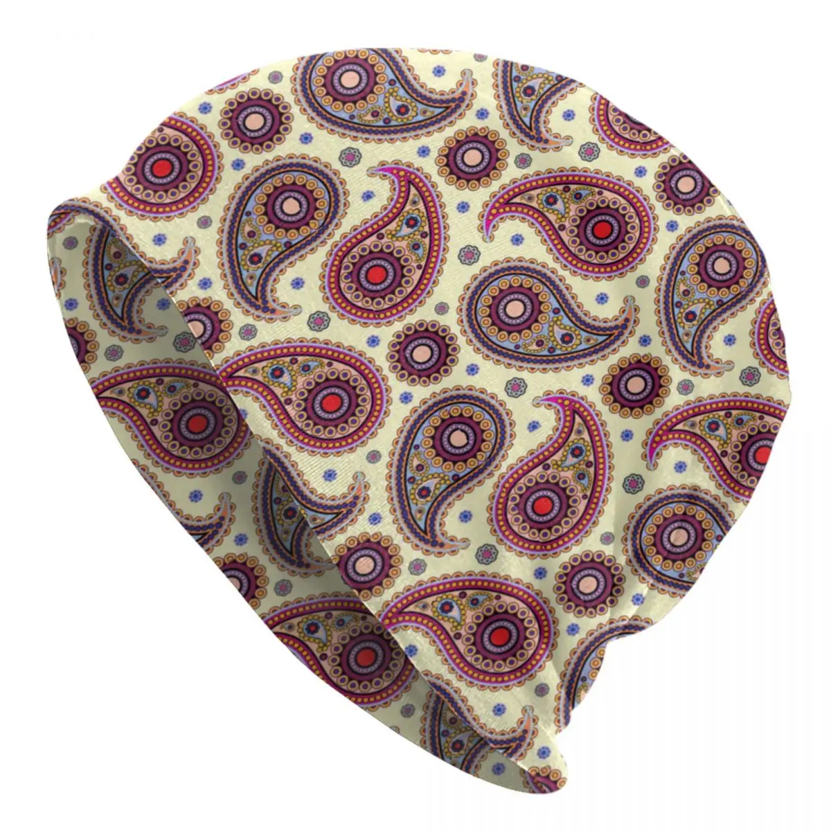 

Головной убор в богемном стиле Bandanna с узором пейсли, шапки, вязаная шапка в стиле хип-хоп для женщин и мужчин, зимние теплые шапочки, облегающ...