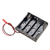 plastic battery holder storage box case 4 slots 6v for 4 x 1 5v aa with jst plug batteries shell