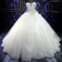 white long wedding dress tube top mid waist sleeveless mesh lace handmade flower sequins adjustable back strap wedding dress