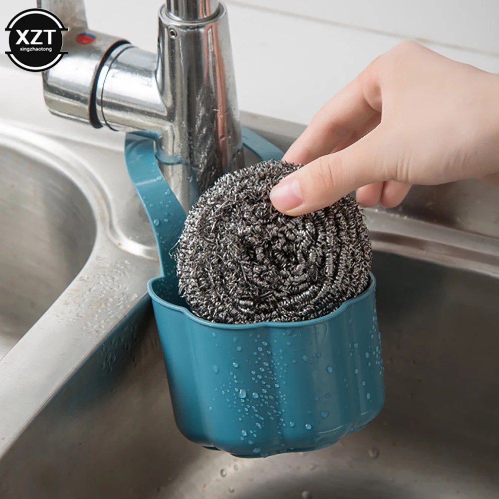 

Kitchen Sink Drain Basket Hanging Bag Faucet Sponge Rack Washing Vegetables Dishwashing Pool No Punching Storage Hanging Basket