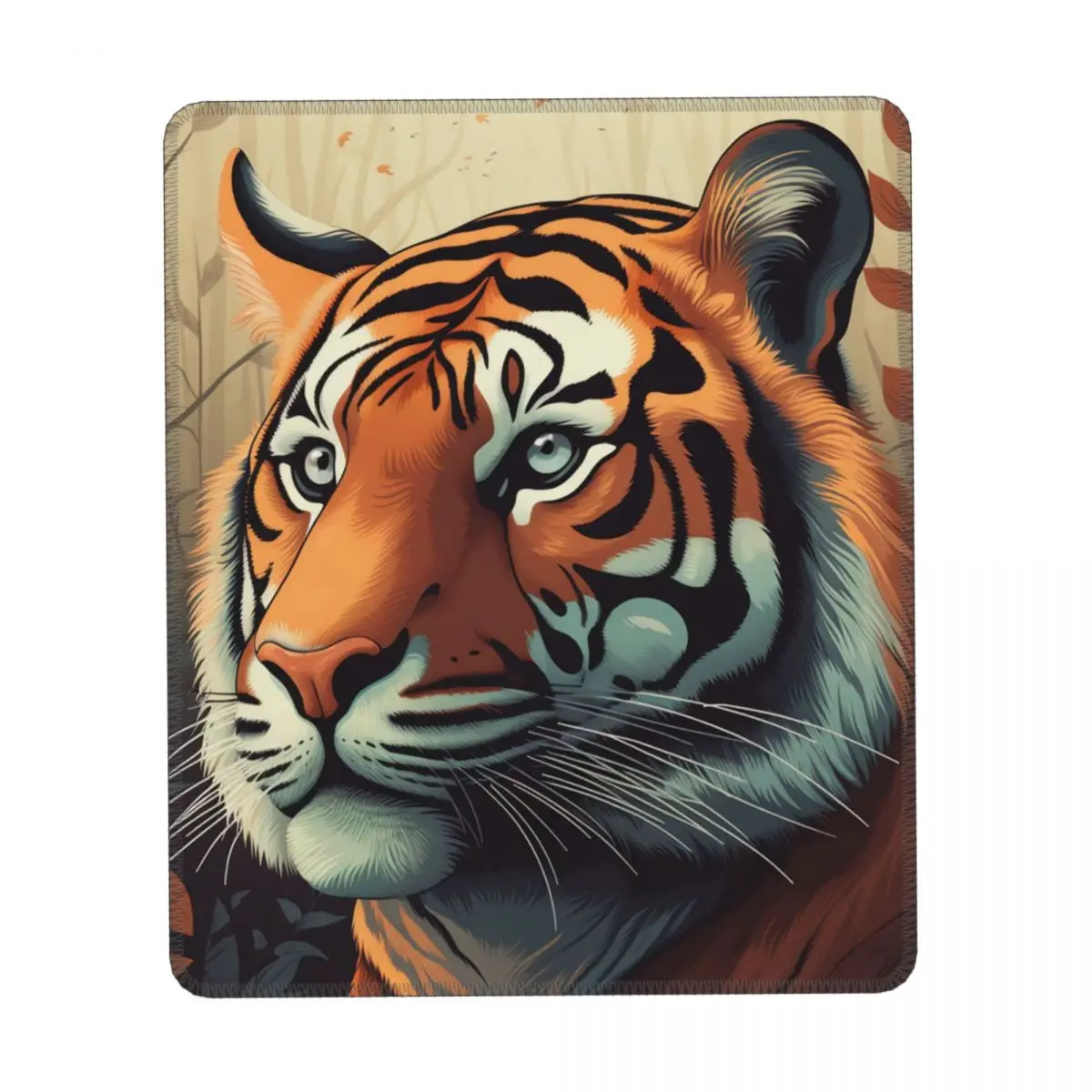 

Tiger Vertical Print Mouse Pad Illustration Style Office Rubber Mousepad Soft Anti-Slip Cute Mouse Pads