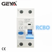 geya gyr10nm ac type rcbo magnetic type residual current circuit breaker with over current and leakage protection din rail