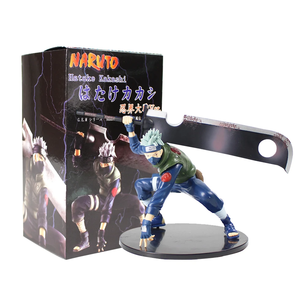 

Anime Kakashi Figure Broadsword Model Kakashi Hatake Gift Doll Material Squatting Form Action Figuine Toy Action Figurine Gifts