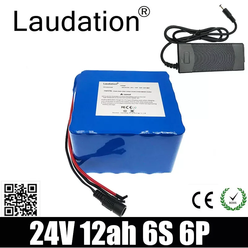 

Laudation 24V 12ah Bicycle Battery 25.2V 12Ah Lithium-Ion rechargeable battery 350W E Bicycle 250W With 2A charger