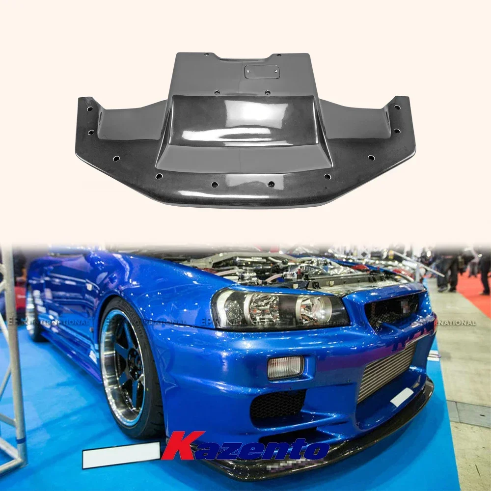 Для Nissan Skyline 98-02 R34 GTR TOPS стиль стекловолокна неокрашенная передняя нижняя губа