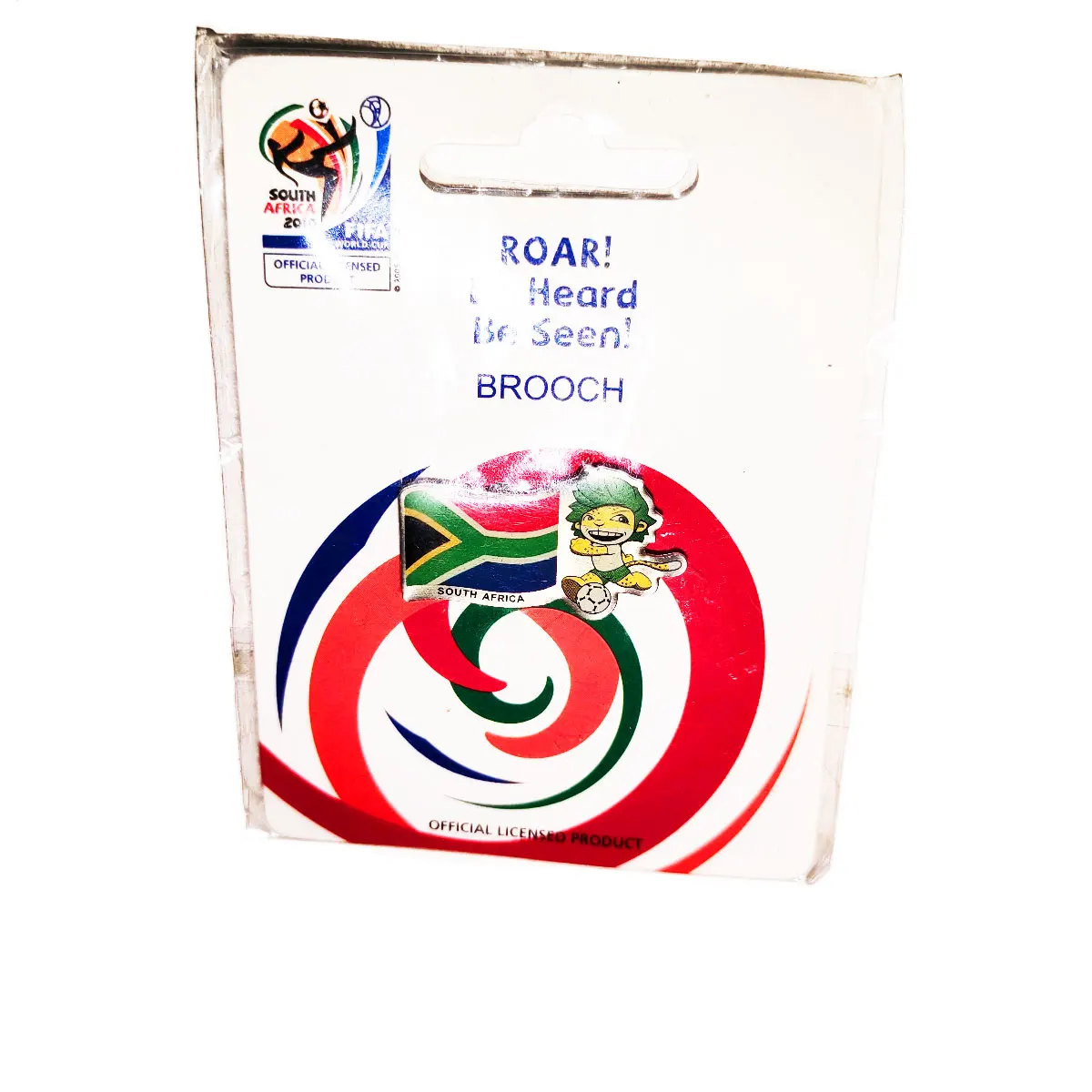 

Authentic anti-counterfeiting 2010 South Africa World Cup Zakumi football flag badge (exclusive)