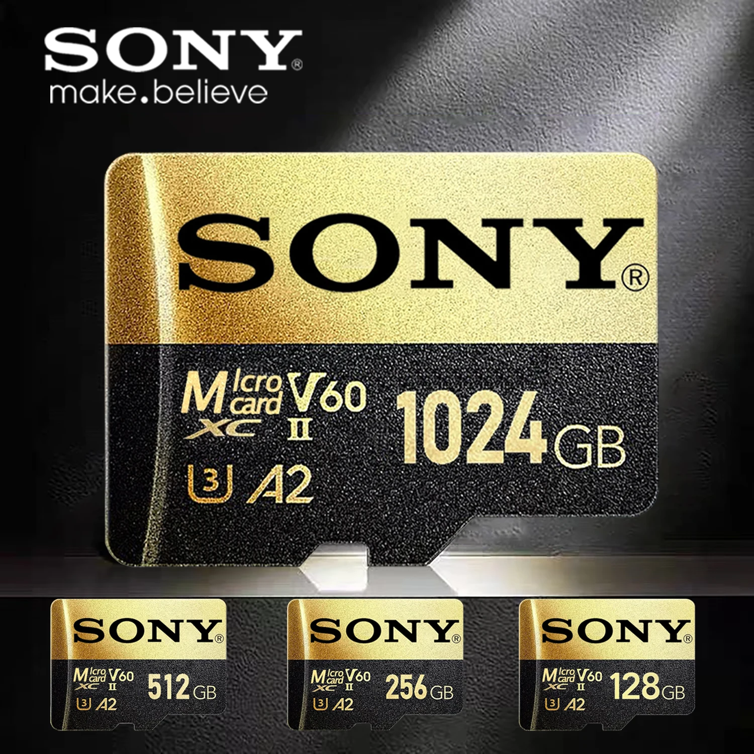 Sony Micro SD карта памяти 128/256/512 ГБ C10