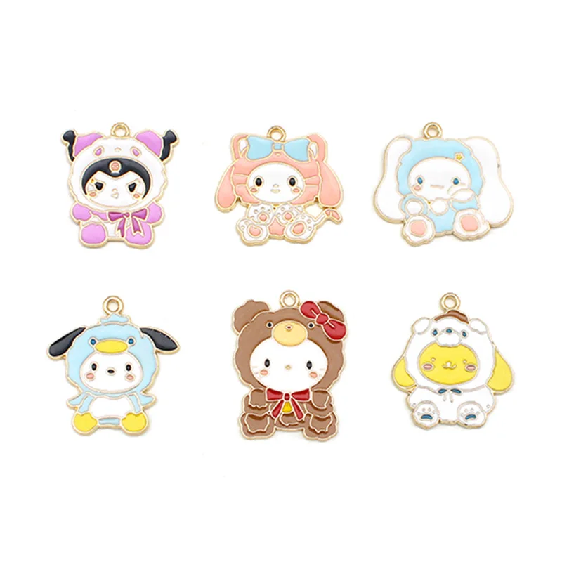 

Sanrio Pendant Cinnamoroll Kuromi My Melody Cartoon Diy Alloy Accessory Necklace Bracelet Pendant Keychain Pendant Toys