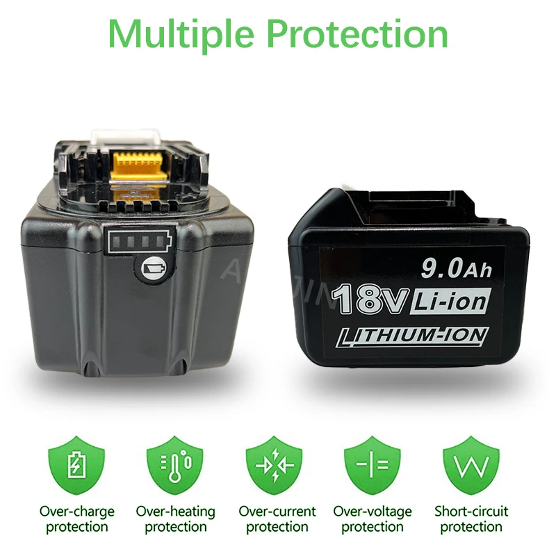 

FOR Makita Lithium ion Rechargeable Battery 18V 9000mAh Drill Replacement Batteries BL1860 BL1830 BL1850 BL1860B