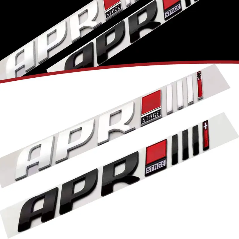 

APR Retrofit Upgrade Car Sticker Car Tailgate Badge Sticker For Volkswagen Scirocco Golf R Polo GTR CC Audi A4 A6 TT RS S4 S3 S6