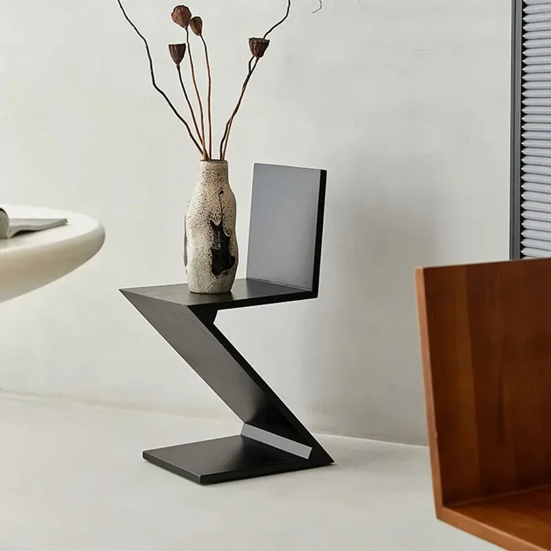 Средневековый домашний стул имитация зигзага оформление задней спинки из