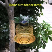 bird feeders vintage pineapple top fill mesh solar bird feeder for outdoors hanging wild metal bird feeders squirrel proof