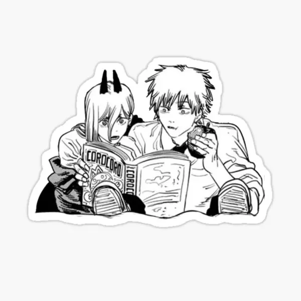 

5 шт., наклейки с принтом бензопилы, Denji And Power