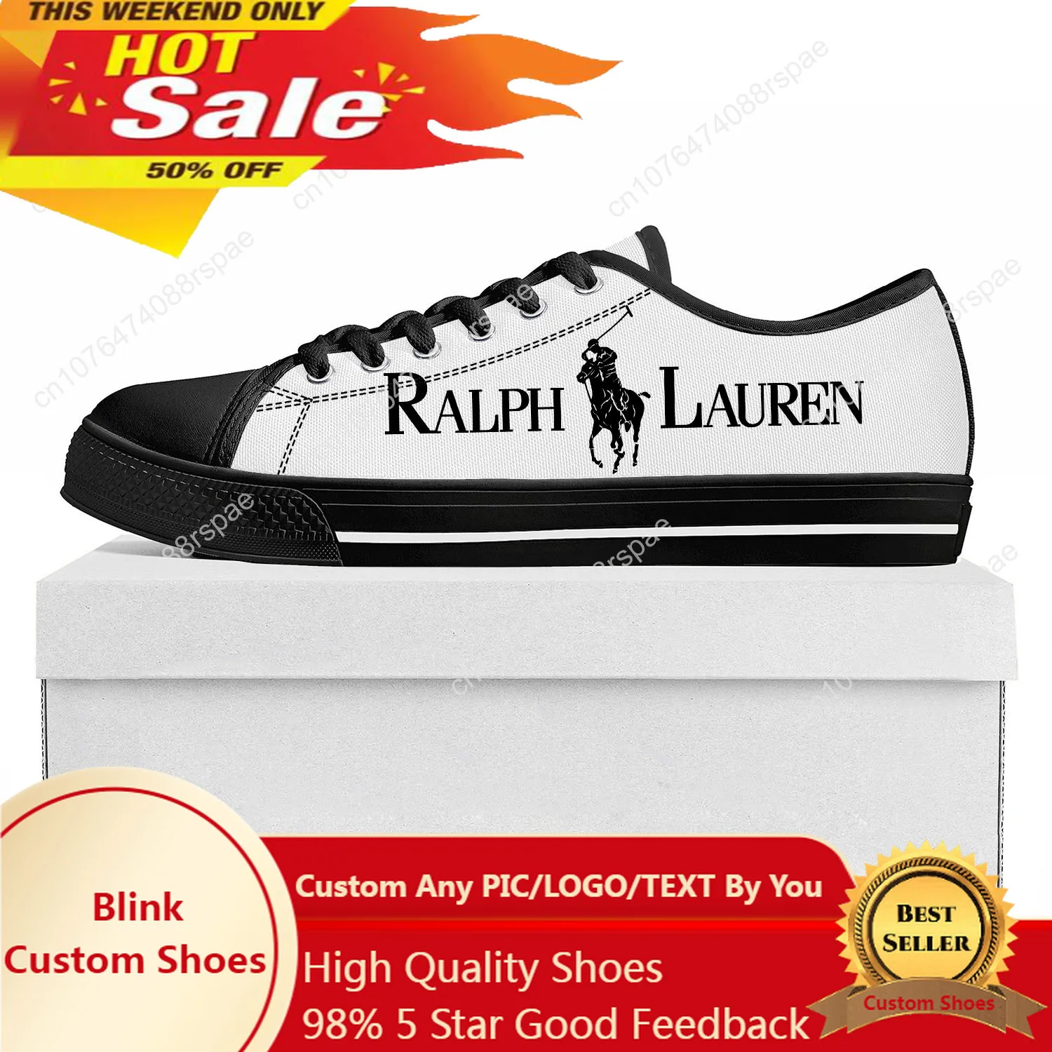 

R-Ralph Lauren Low Top Sneakers Womens Mens Teenager High Quality Sneaker Canvas Custom Made Shoes Casual Couple Customize Shoe