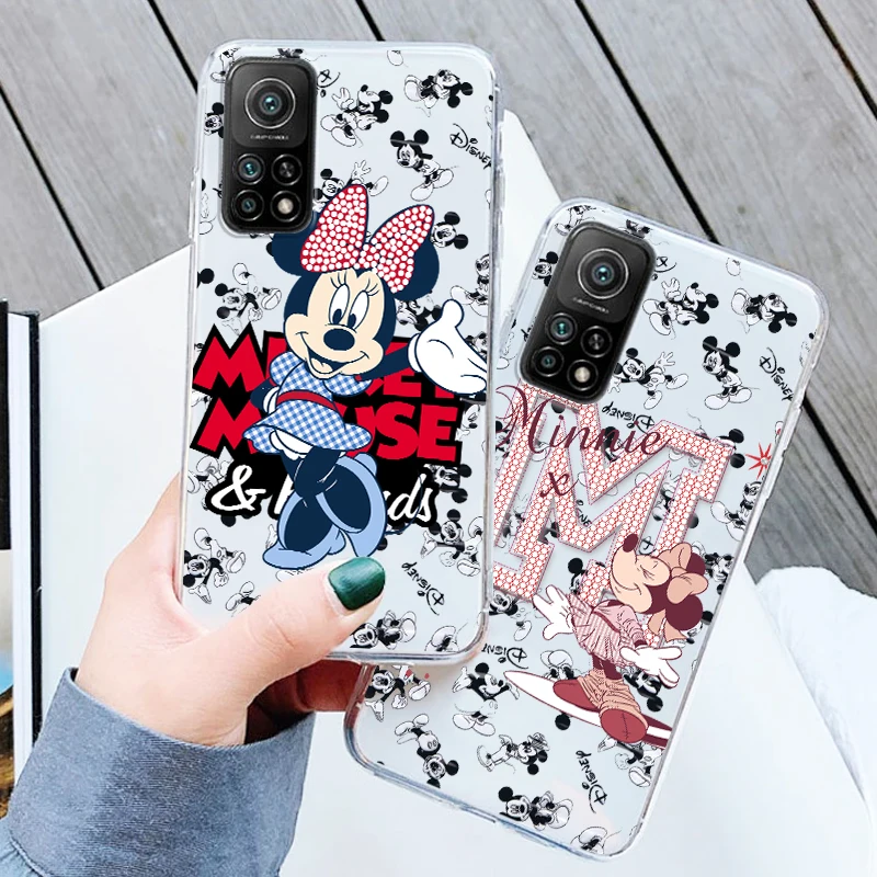 

Disney Mickey Minnie ABC Transparent Cover Phone Case For Xiaomi Redmi K50 K40 Gaming 10 10C 9AT 9A 9C 9T 8 7A 6A 5 5G Armour