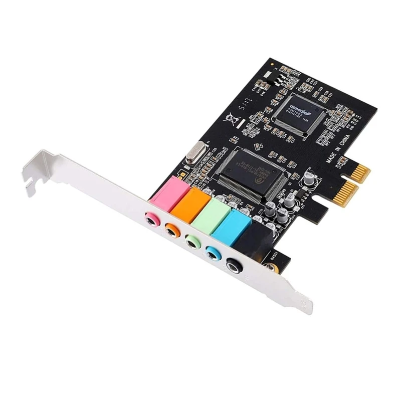 

PCIe Sound Card 5.1 Internal Sound Card 3D Stereo PCI-e Card 32/64 Bit PCI for EXPRESS PC Sound Card CMI8738 Chip