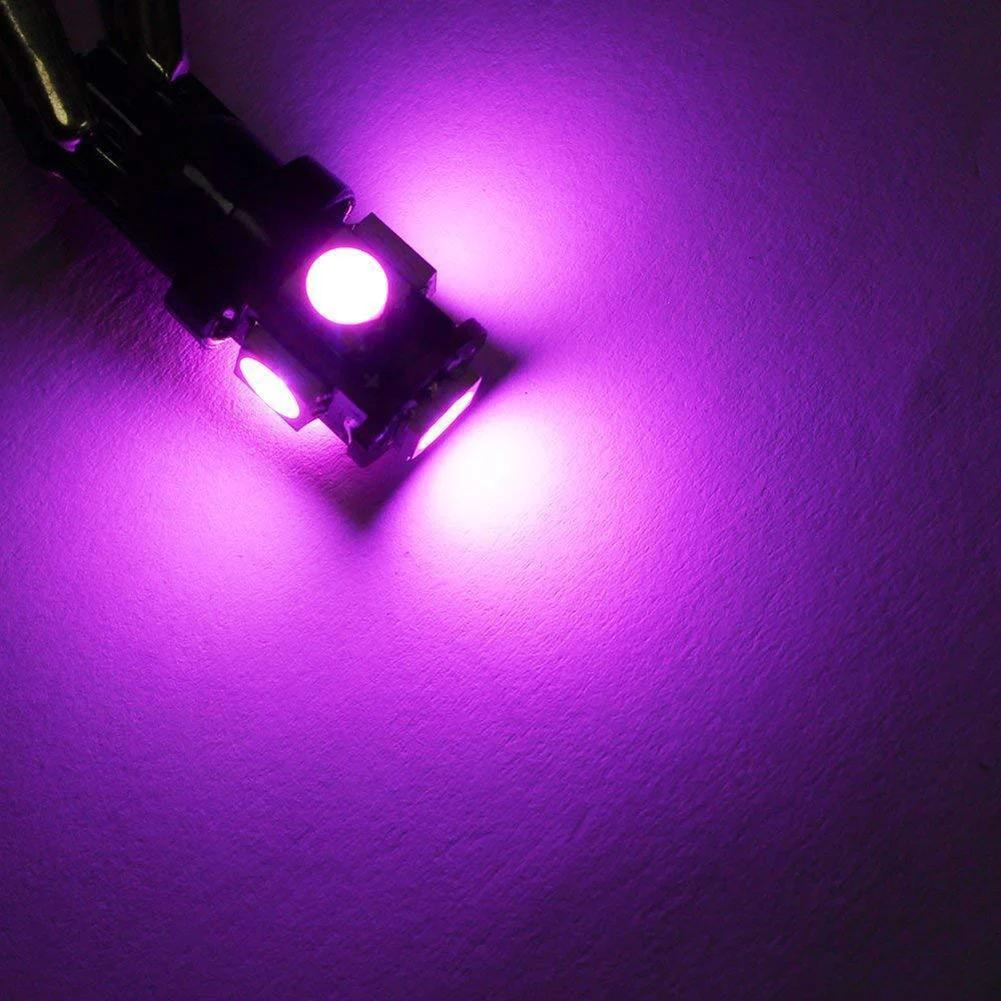 

LED Light Pink LED Bulbs 20pcs T10 5050 168 194 License Plate Light Pink 5SMD LED Interior Light 100% Brand New